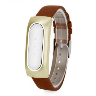 Ремешок для браслета Xiaomi Mi Band Leather Brown/Gold Лицензия