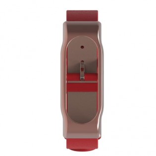Ремінець для браслета Xiaomi Mi Band Leather Red/Silver Ліцензія