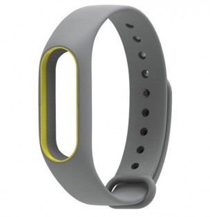 Ремешок для браслета Xiaomi Mi Band 2 Gray/Yellow
