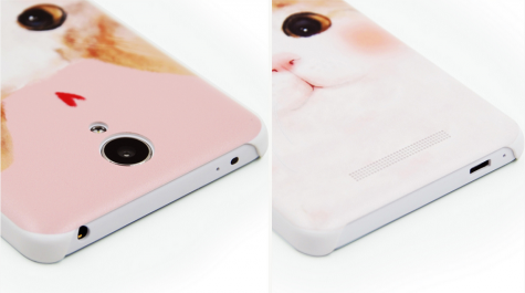 Чехол бампер Xiaomi Redmi Note 2 Cartoon series 3D Meng cat ORIGINAL