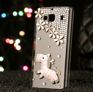 Чехол бампер для смартфонов Redmi 2 Diamond zebra White 3D