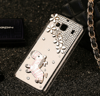 Чехол бампер для смартфонов Redmi 2 Diamond zebra White 3D