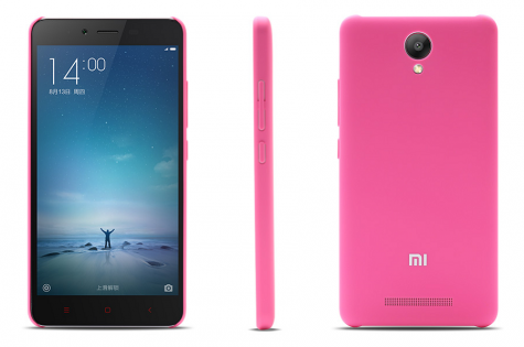 Чехол бампер Xiaomi Case for Redmi Note 2 Pink ORIGINAL 1153000021