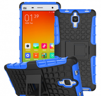Чохол бампер для смартфонів Xiaomi Mi4 Anti-shock Black/Blue