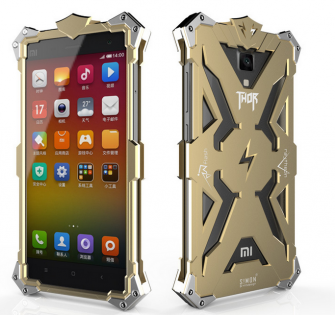 Металлический чехол бампер для смартфонов Xiaomi Mi4 Thor Gold