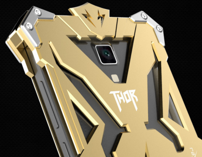 Металлический чехол бампер для смартфонов Xiaomi Mi4 Thor Gold