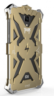 Металлический чехол бампер для смартфонов Xiaomi Mi4 Thor Gold