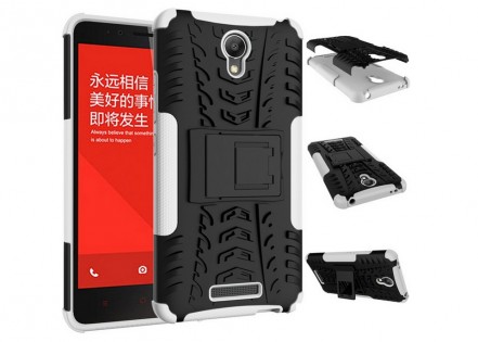 Чехол-бампер для смартфонов Xiaomi Redmi Note 2 Anti-shock Black/White