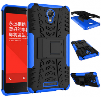 Чохол-бампер до смартфонів Xiaomi Redmi Note 2 Anti-shock Black/Blue