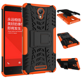 Чохол-бампер до смартфонів Xiaomi Redmi Note 2 Anti-shock Black/Orange