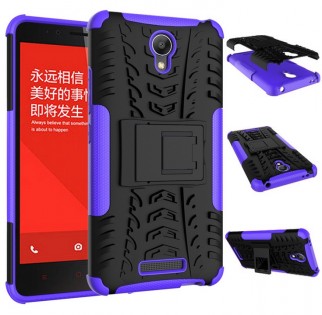 Чехол-бампер для смартфонов Xiaomi Redmi Note 2 Anti-shock Black/Purple