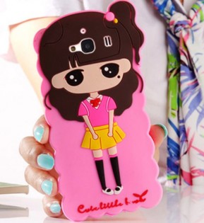 Чехол бампер силиконовый для смартфонов Redmi 2 Crimson Girl