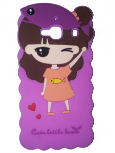 Чохол бампер силіконовий до смартфонів Redmi 2 Purple Girl