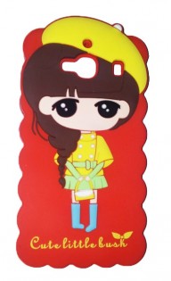 Чехол бампер силиконовый для смартфонов Redmi 2 Red Girl