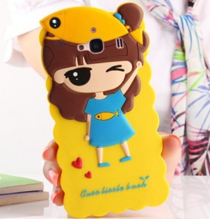 Чохол бампер силіконовий до смартфонів Redmi 2 Yellow Girl