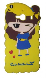 Чехол бампер силиконовый для смартфонов Redmi 2 Yellow Girl