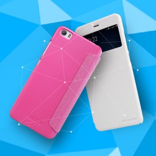 Чехол книжка с окошком Nillkin Sparkle Series для Xiaomi Mi 5 Red SP-LC XM 