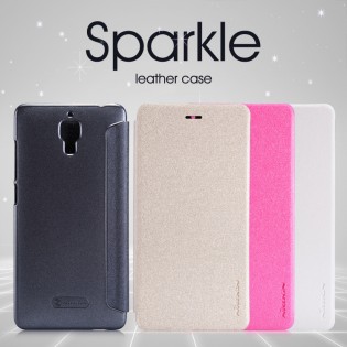 Чехол книжка Nillkin Leather case Sparkle SP-LC XM для смартфонов Xiaomi Mi4 Gold