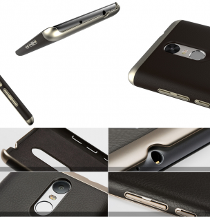 Чохол бампер до смартфонів Xiaomi Redmi Note 3 Leather Brown