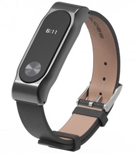 Шкіряний ремінець Xiaomi MiJobs до Xiaomi Mi Band 2 Black