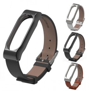 Шкіряний ремінець Xiaomi MiJobs до Xiaomi Mi Band 2 Black