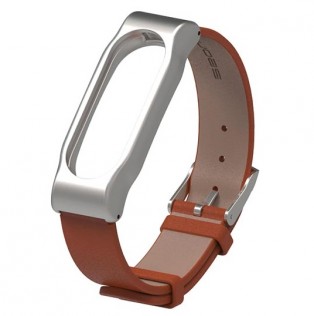 Шкіряний ремінець Xiaomi MiJobs до Xiaomi Mi Band 2 Brown