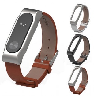 Шкіряний ремінець Xiaomi MiJobs до Xiaomi Mi Band 2 Brown