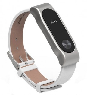 Шкіряний ремінець Xiaomi MiJobs до Xiaomi Mi Band 2 White