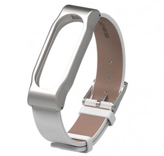 Шкіряний ремінець Xiaomi MiJobs до Xiaomi Mi Band 2 White