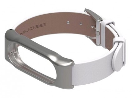 Шкіряний ремінець Xiaomi MiJobs до Xiaomi Mi Band 2 White