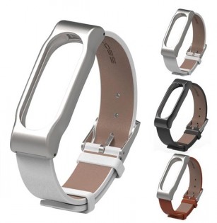 Шкіряний ремінець Xiaomi MiJobs до Xiaomi Mi Band 2 White