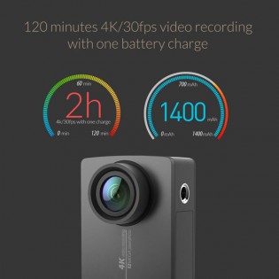 Экшн-камера Xiaomi YI 4K Night  Black Travel International Edition + Remote control button