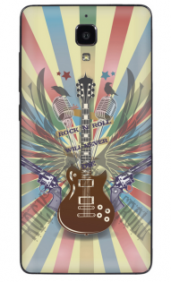 Виниловая наклейка обложка для смартфонов Xiaomi Mi4 Electric Guitar